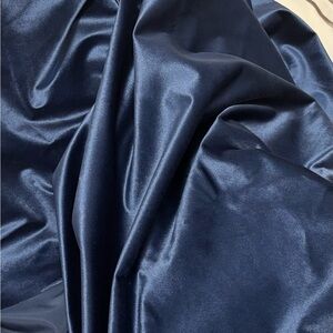 Elegant Navy Blue Velvet Fabric